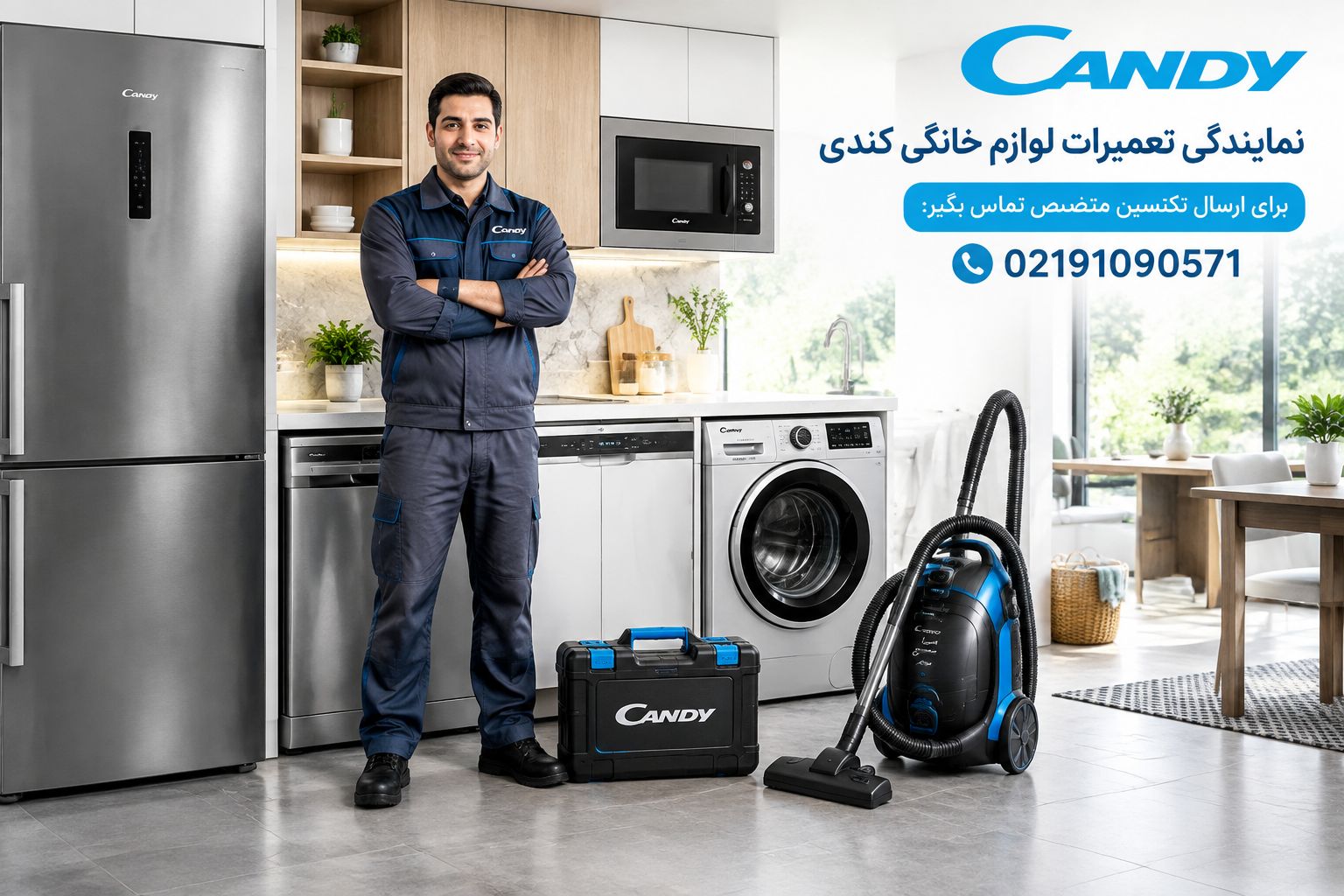 نمایندگی کندی در اسلامشهر عیبیابی و تعمیر تخصصی انواع یخچال، فریزر و ساید بای ساید بوش، رفع مشکل سرد نکردن، برفک، نشتی آب، صدای غیرعادی، خرابی برد و موتور با اعزام تعمیرکار به محل.