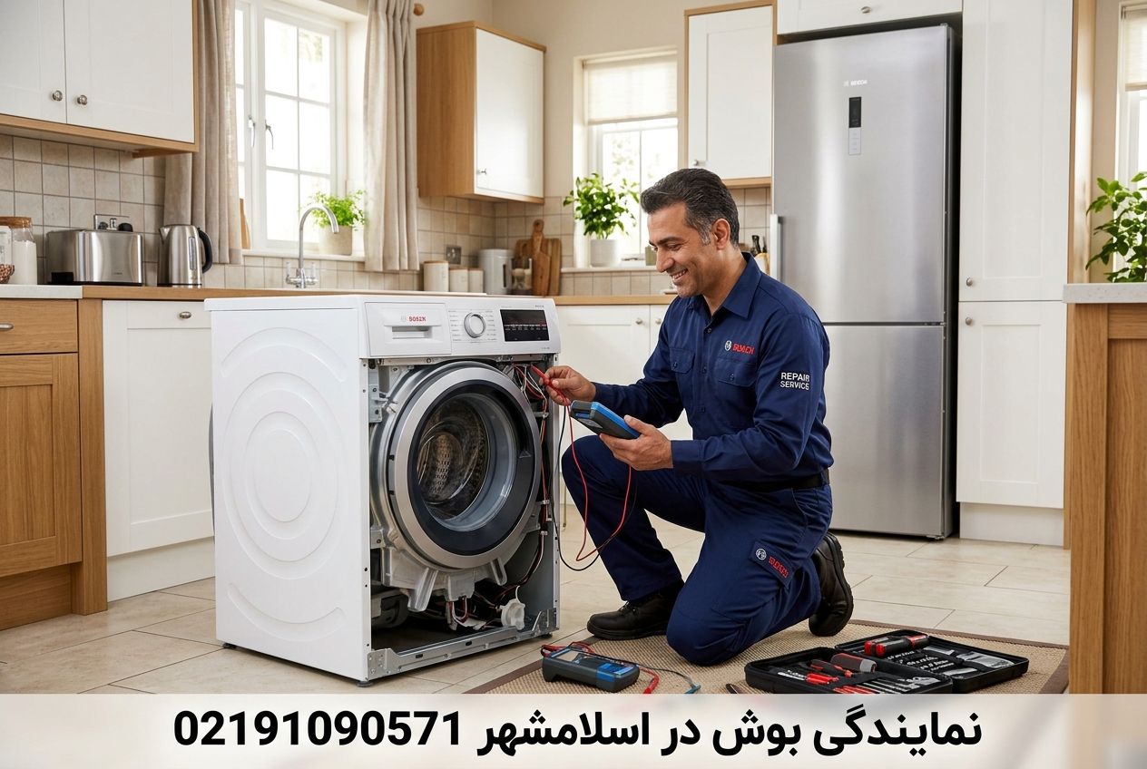 نمایندگی بوش در اسلامشهر؛ تعمیر تخصصی یخچال، لباسشویی، ظرفشویی، جاروبرقی، ماکروفر و دیگر لوازم خانگی بوش با عیبیابی دقیق و اعزام تعمیرکار به محل