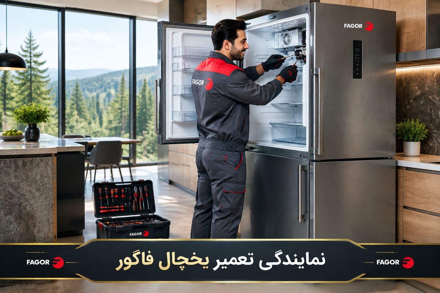 تعمیر یخچال فاگور در اسلامشهر چهاردانگه رباط کریم پرند پاکدشت قرچک ورامین نسیم شهر نصیر شهر بهارستان گلستان مستر تعمیر 02191090571